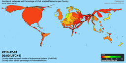 Caidagram: Visualising Geographically Annotated Internet Measurements