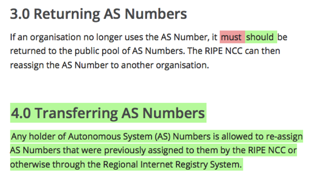 Returning ASes