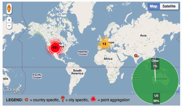 Geolocation Cluster View