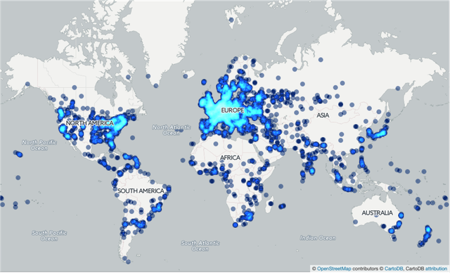 RIPE Atlas Heatmap