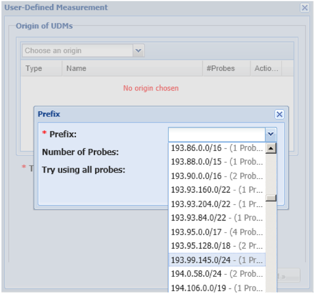 RIPE Atlas User Defined Measurement