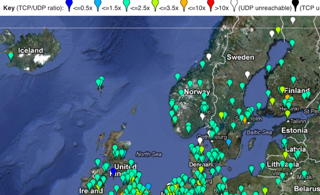 tcp udp satelite