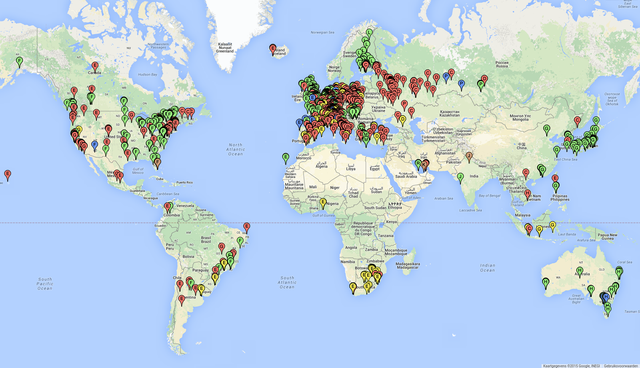 K-root anycast probes map