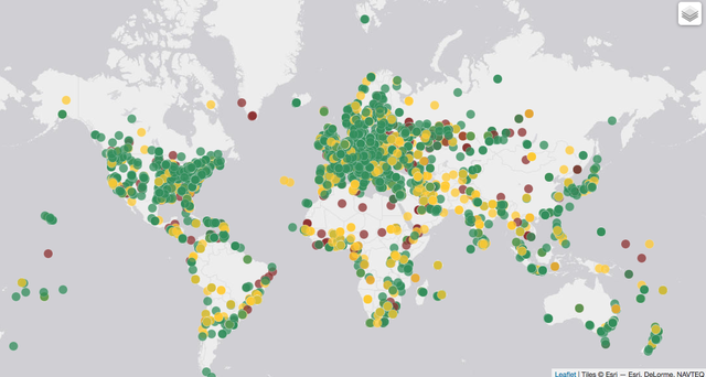 RIPE Atlas Map