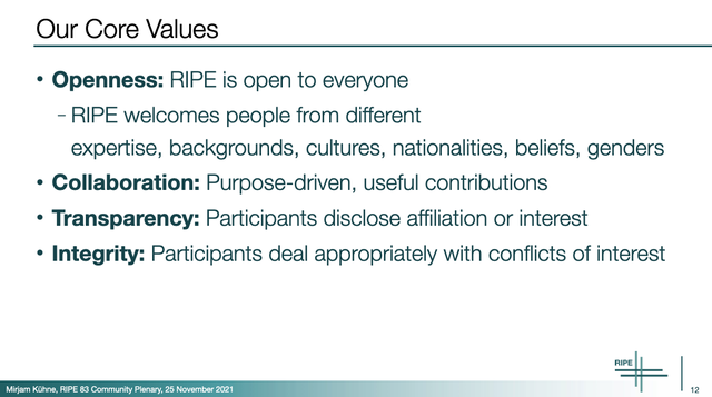 RIPE Values