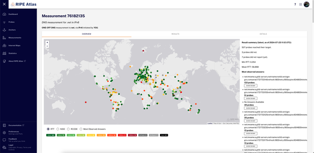 Latency Map in IPv6 for .net