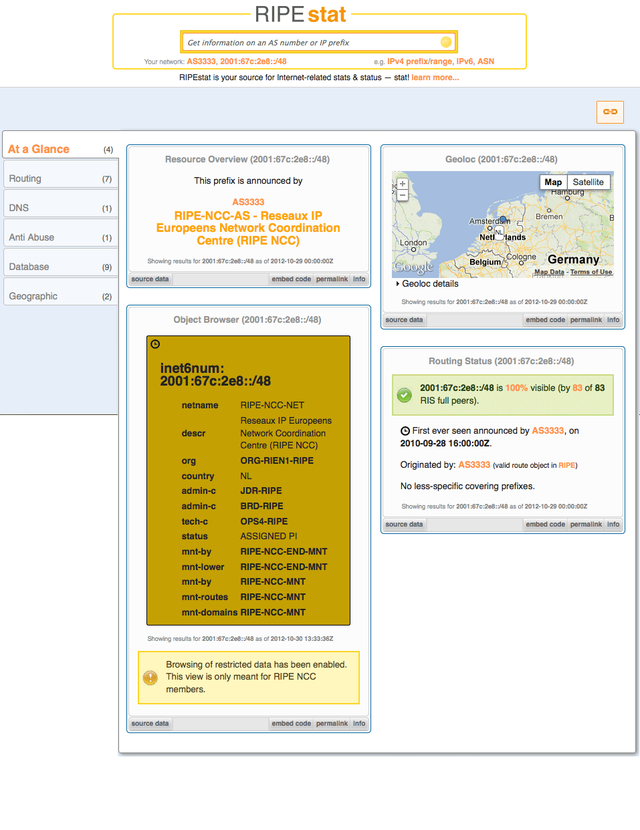 RIPEstat new layout