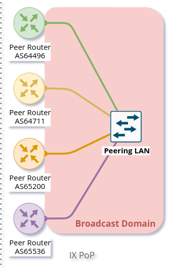 ideal concept of the peering LAN