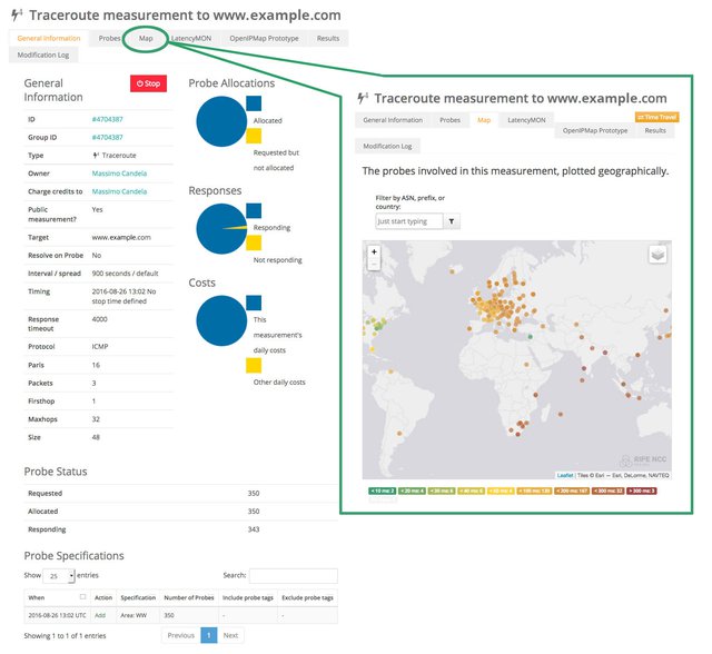 traceroute plus map